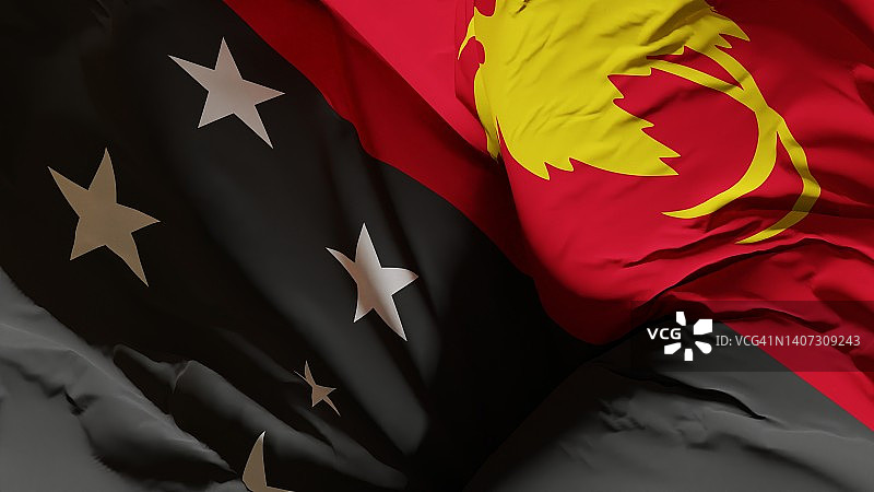 巴布亚新几内亚国旗图片素材