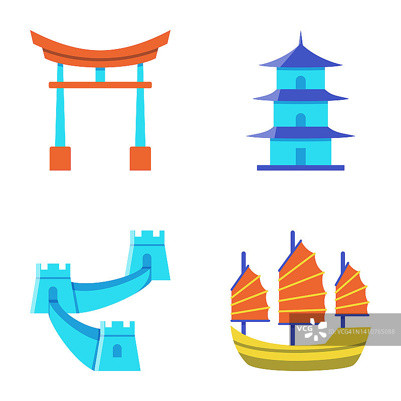 中国传统符号图标集图片素材