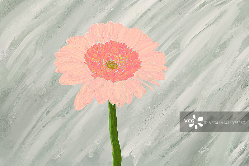 粉红色的花朵迷幻的绘画艺术图片素材