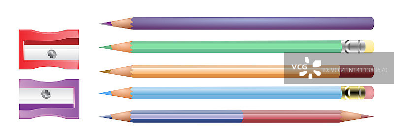 彩色铅笔C图片素材