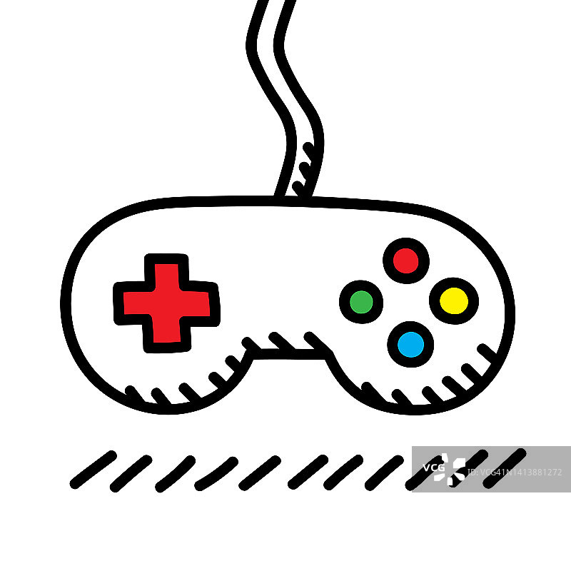 电子游戏控制器涂鸦6图片素材
