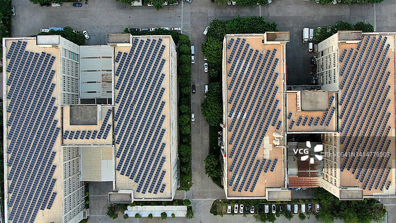 天台太阳能发电设施图片素材