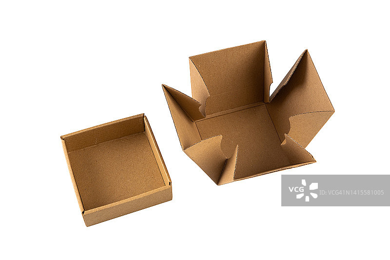 棕色纸板箱孤立的模型图片素材