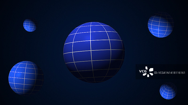 旋转的球体或行星动画，添加NOISE纹理和背景中闪烁的星星图片素材
