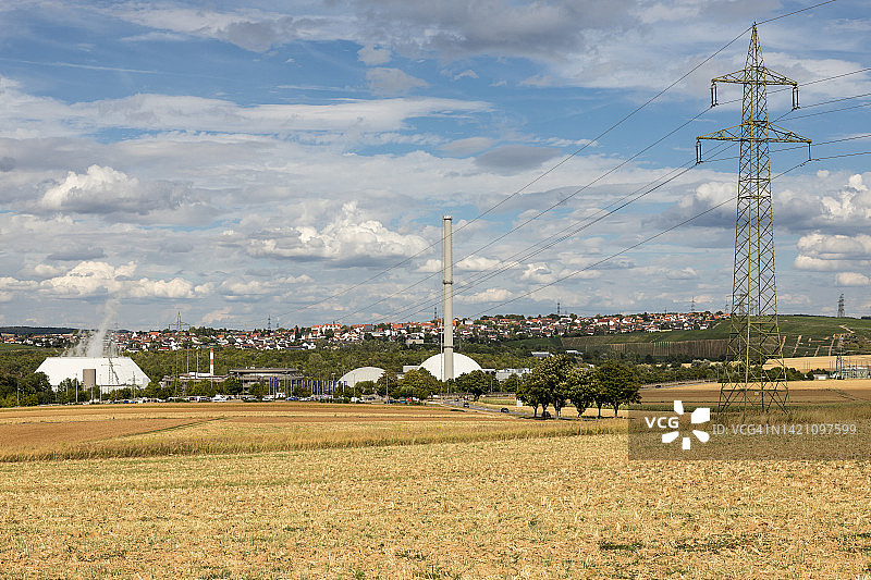 Neckarwestheim核电站(Baden-Württemberg，德国)图片素材