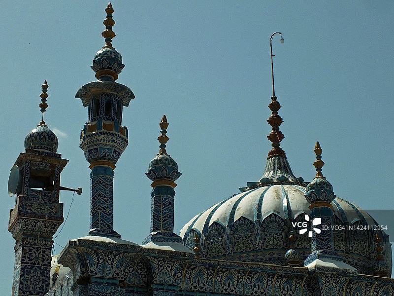 清真寺和神龛上的装饰马赛克作品图片素材