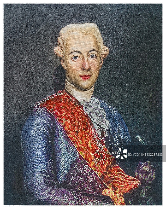 瑞典国王古斯塔夫三世的肖像(古斯塔夫三世)图片素材