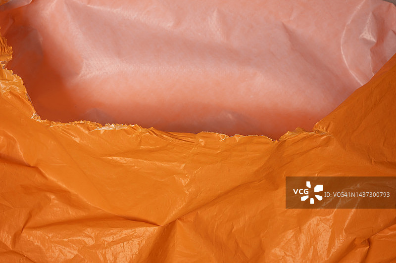 橙色塑料袋包装质感图片素材