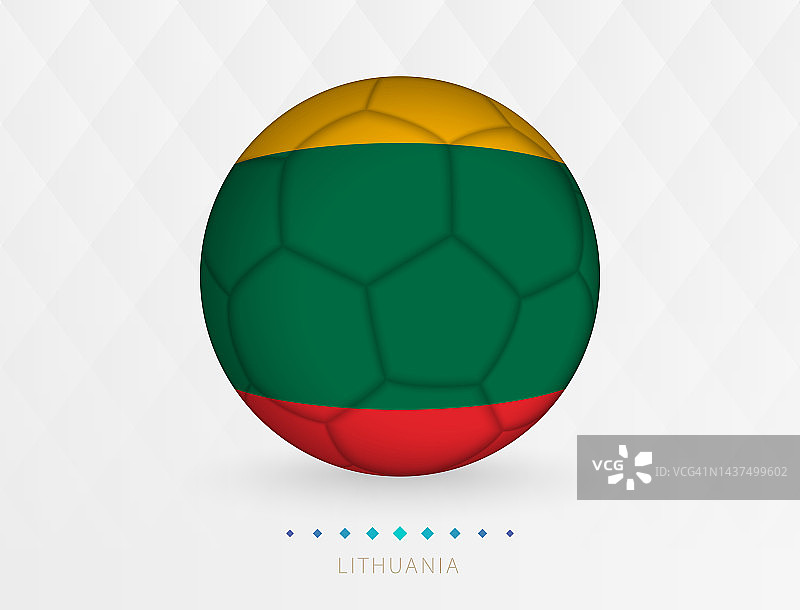 带有立陶宛国旗图案的足球，带有立陶宛国家队国旗的足球。图片素材