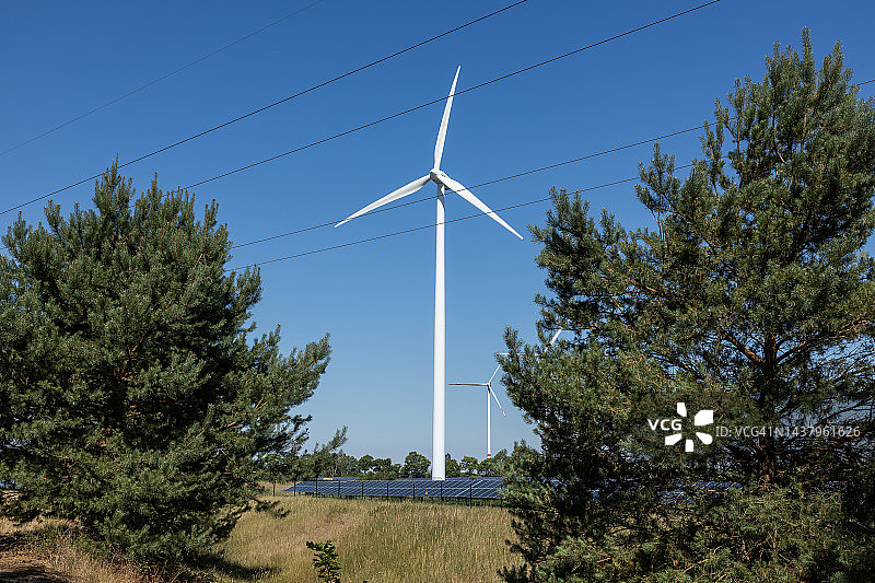 风力涡轮机图片素材