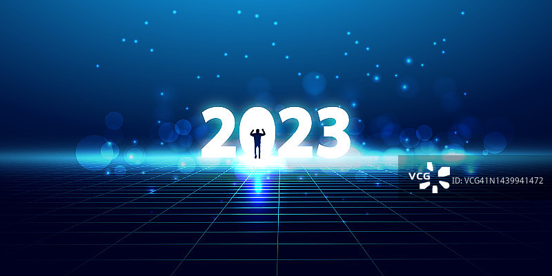2023年新年科技背景图片素材