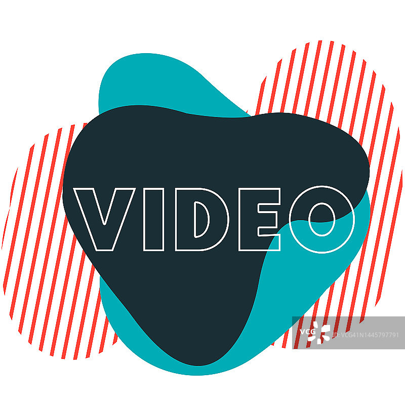 视频文字logo。现代设计视频会徽。图片素材