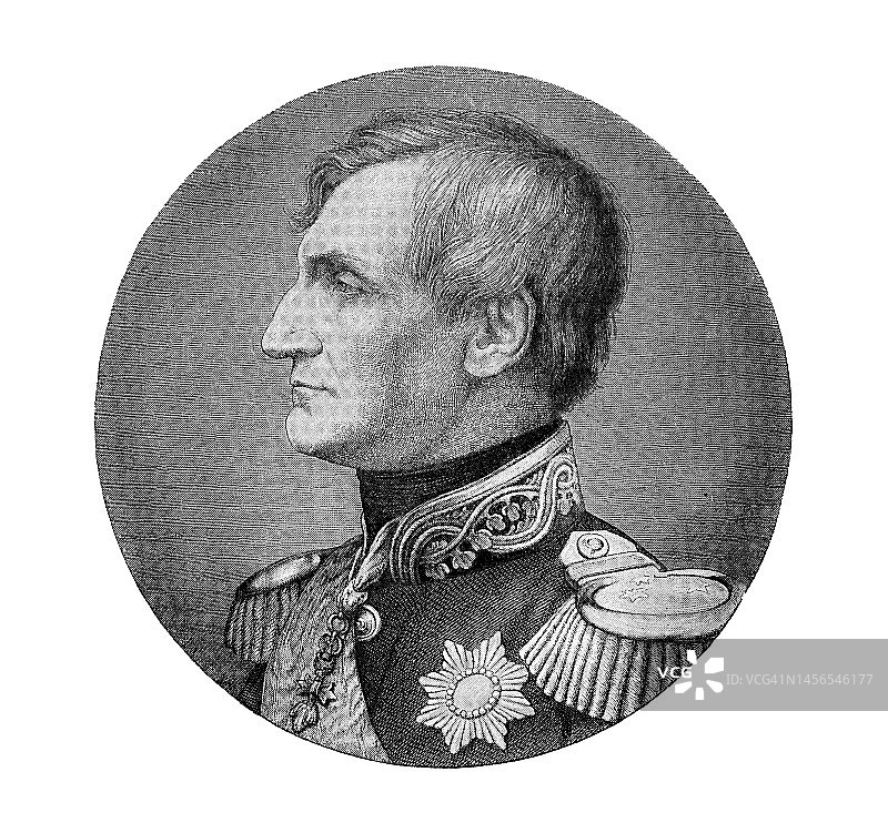 萨克森的约翰的肖像，萨克森国王从1854年直到他去世图片素材