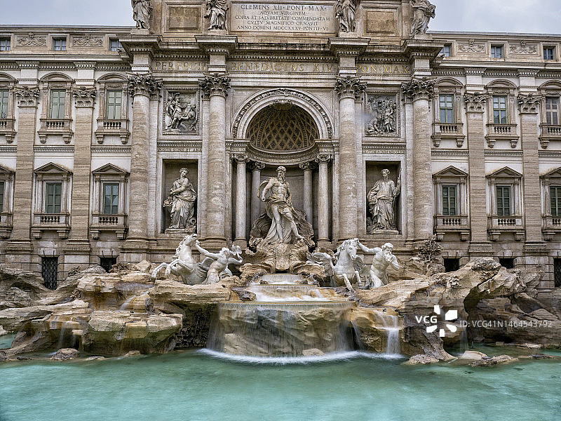 意大利罗马城的特莱维喷泉图片素材