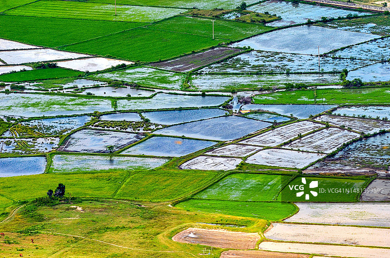 越南农田的高角度视图图片素材