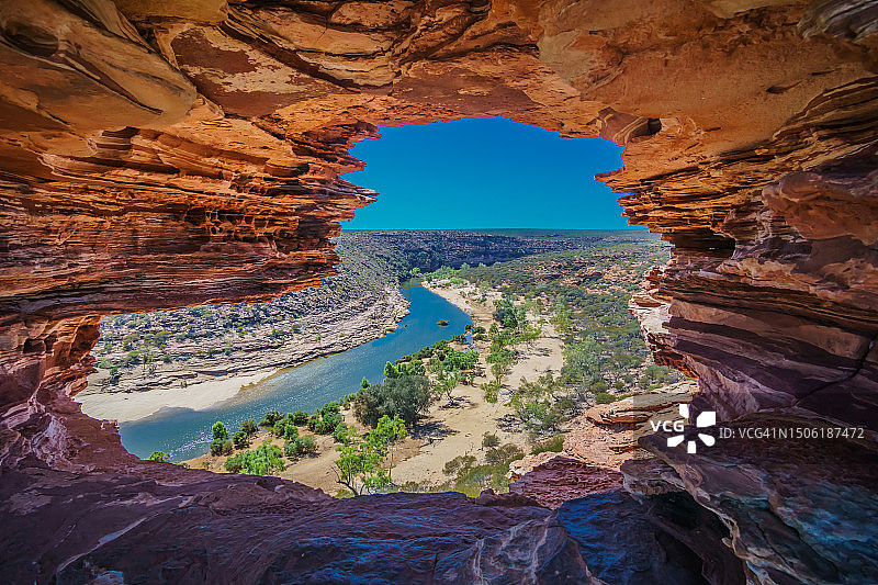 澳大利亚西澳大利亚卡尔巴里国家公园的岩层风景图片素材