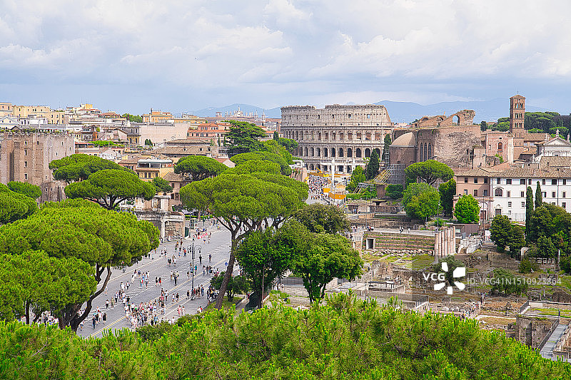 意大利罗马的全景图片素材