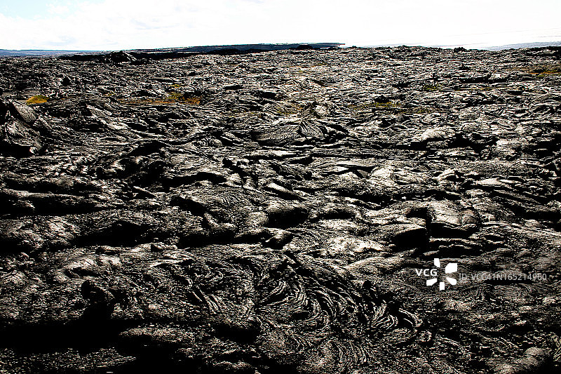 熔岩覆盖了夏威夷火山国家公园图片素材