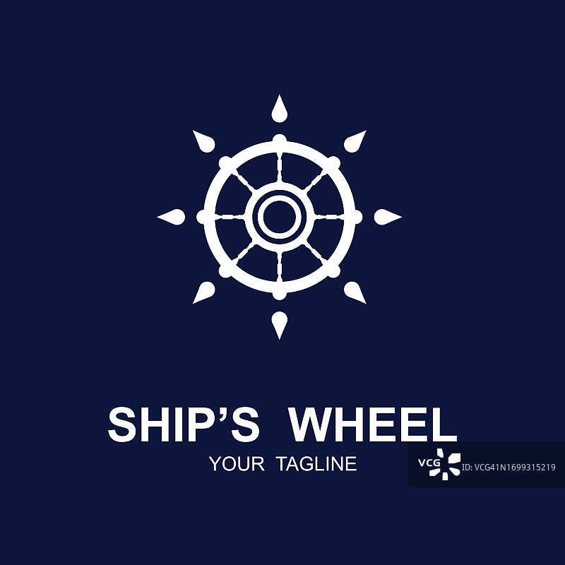 船舶轮符号矢量图标插图设计图片素材