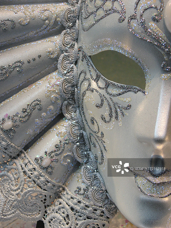 威尼斯面具-银色图片素材