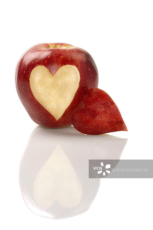 红苹果心形标志图片素材