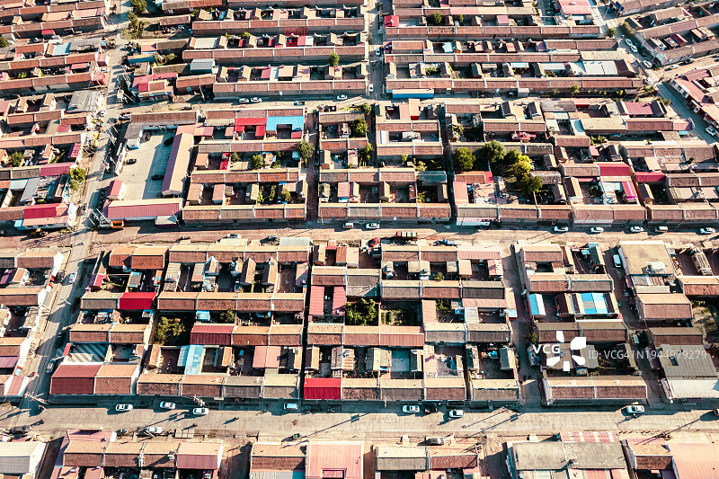 郊区房屋鸟瞰图/中国图片素材