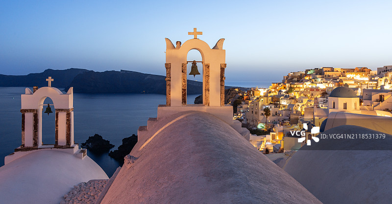 希腊圣托里尼岛伊亚的美丽风景图片素材