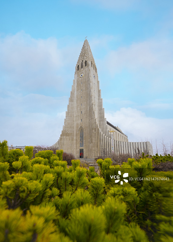 Hallgrimskirkja大教堂，冰岛雷克雅未克的路德教会教区教堂图片素材