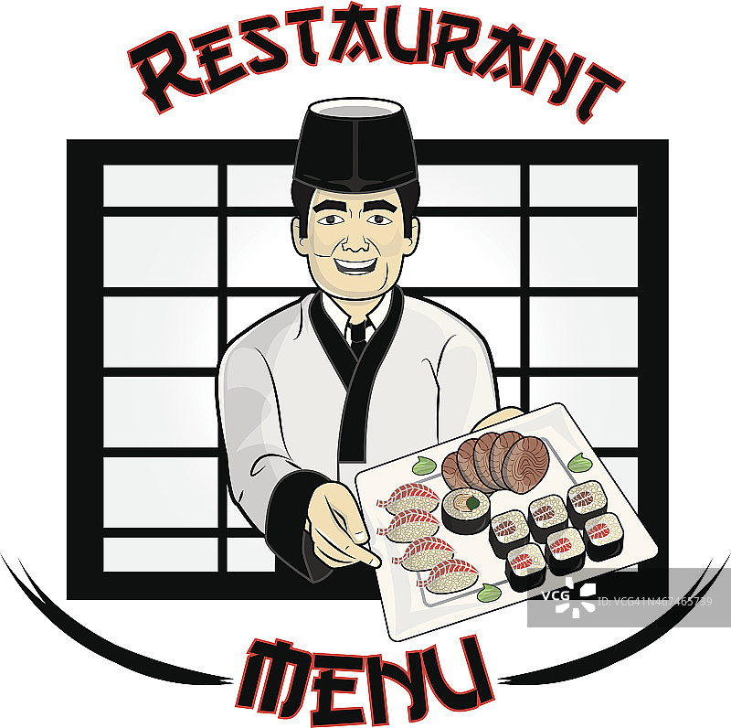 寿司餐厅菜单图片素材