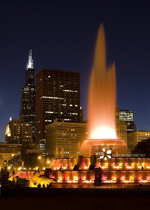 白金汉喷泉,芝加哥图片素材