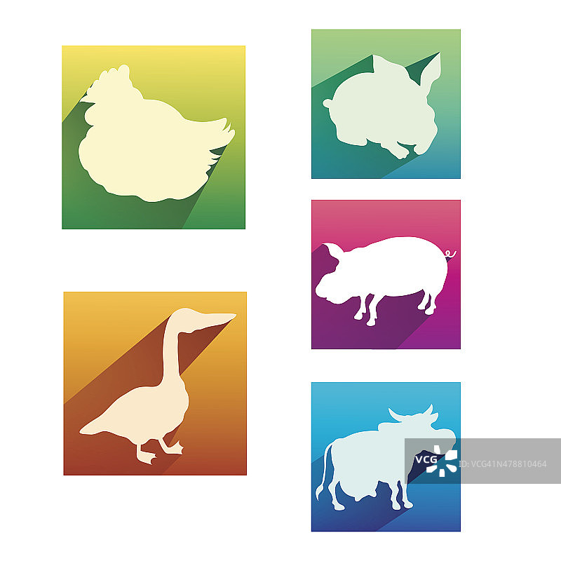 农场动物图标图片素材