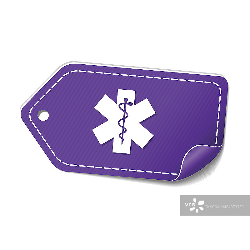 卫生紧急标志紫色矢量图标设计图片素材