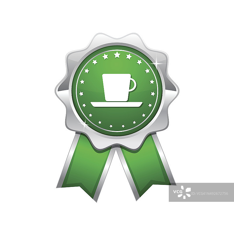 马克杯标志绿色矢量图标设计图片素材