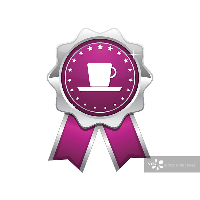 马克杯标志粉色矢量图标设计图片素材