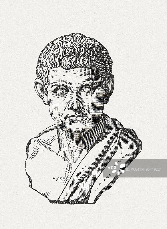 亚里士多德(公元前384年-公元前322年)，出版于1881年图片素材