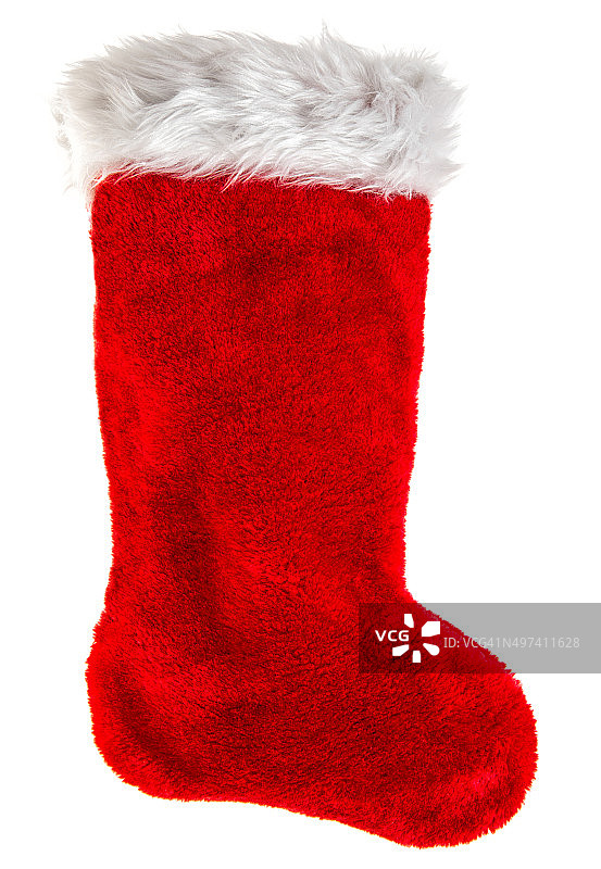 红色的圣诞袜。装饰对象。寒假的象征图片素材