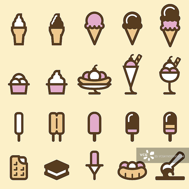 冰淇淋的图标图片素材