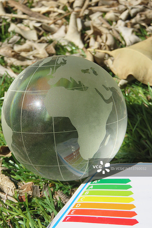 能源效率图表与环球世界图片素材