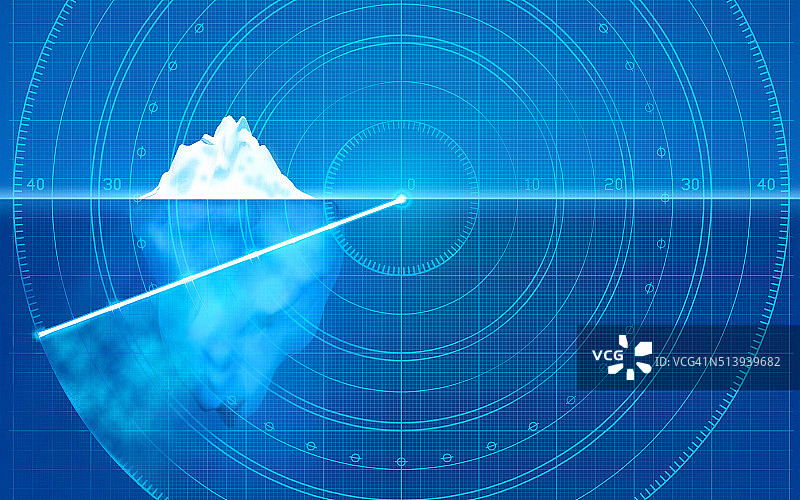 雷达上的冰山:预防危险，识别隐患，评估风险图片素材