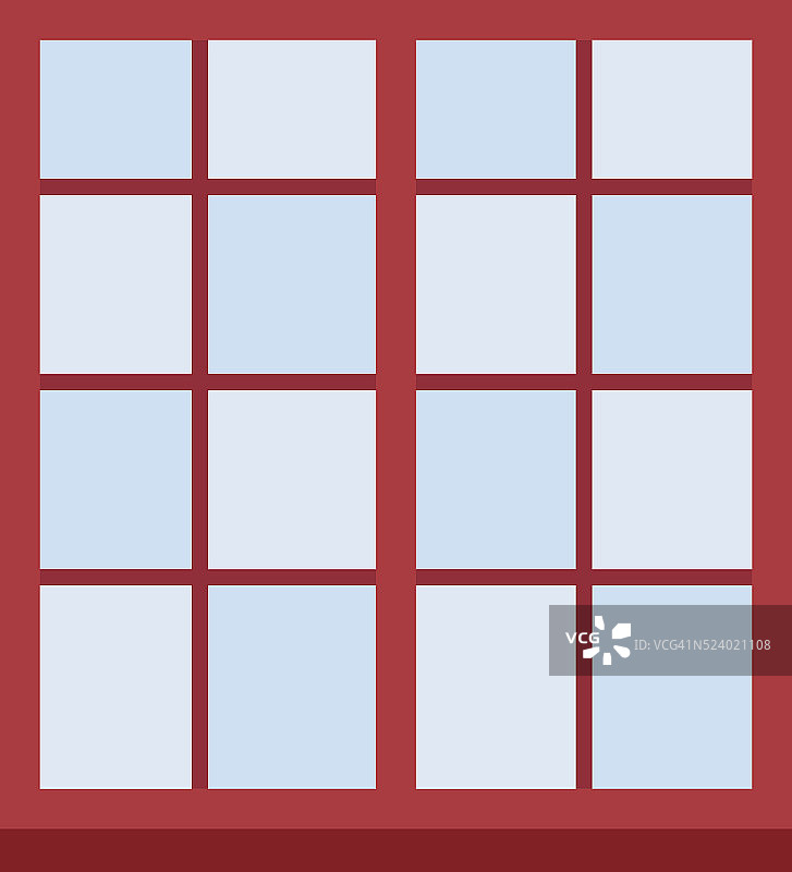 不同类型的窗户矢量元素隔离在白色背景上图片素材