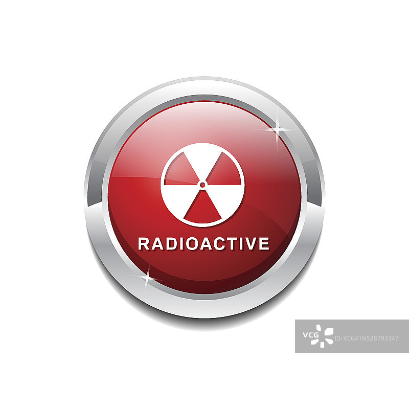 放射性标志红色矢量图标按钮图片素材