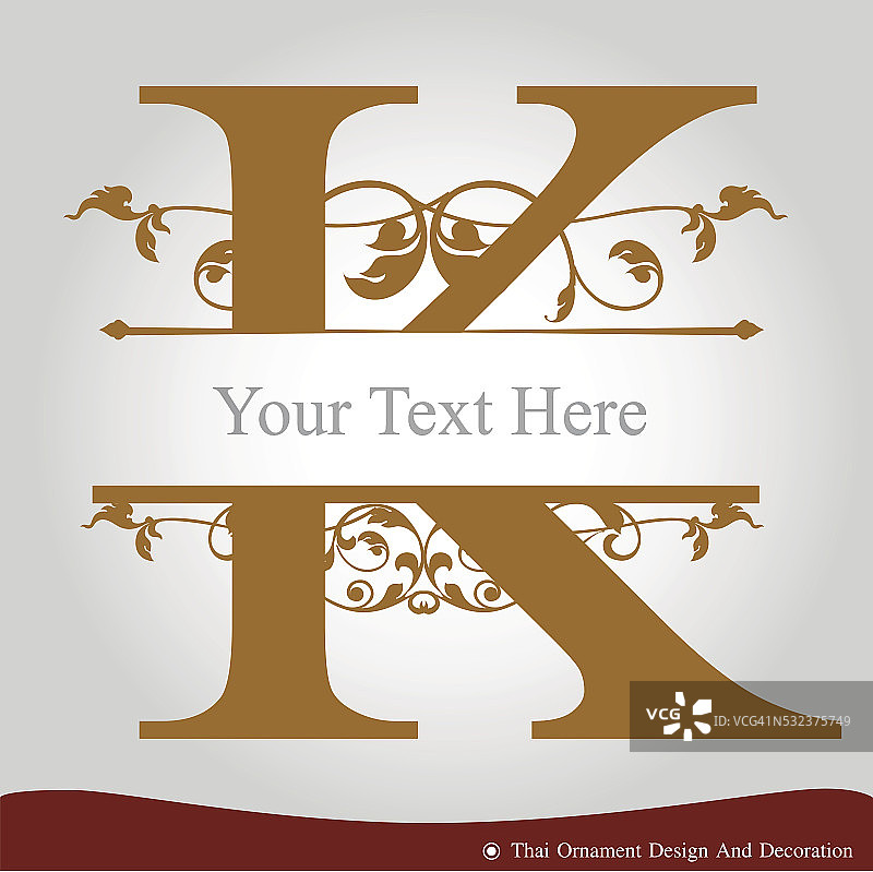 字母K的向量在旧的复古风格。图片素材