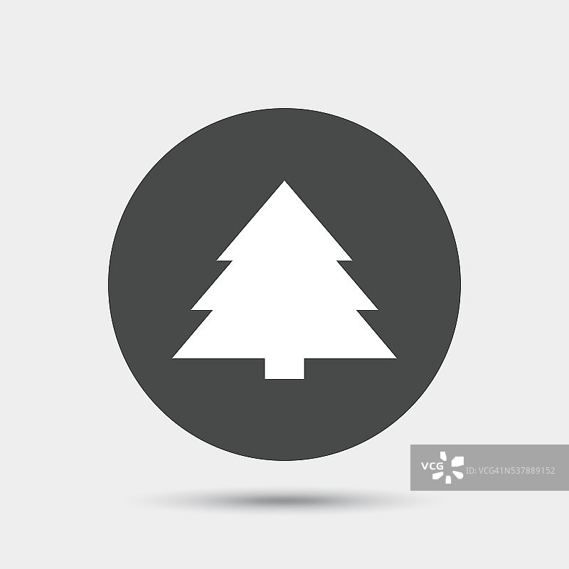 圣诞树标志图标。假期按钮。图片素材