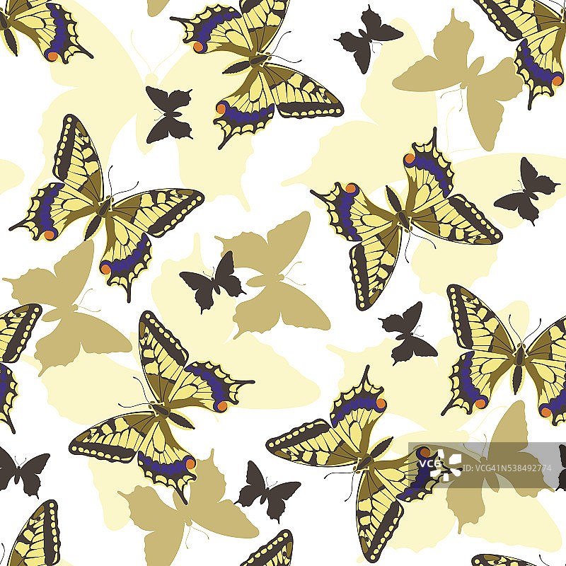 蝴蝶无缝模式图片素材