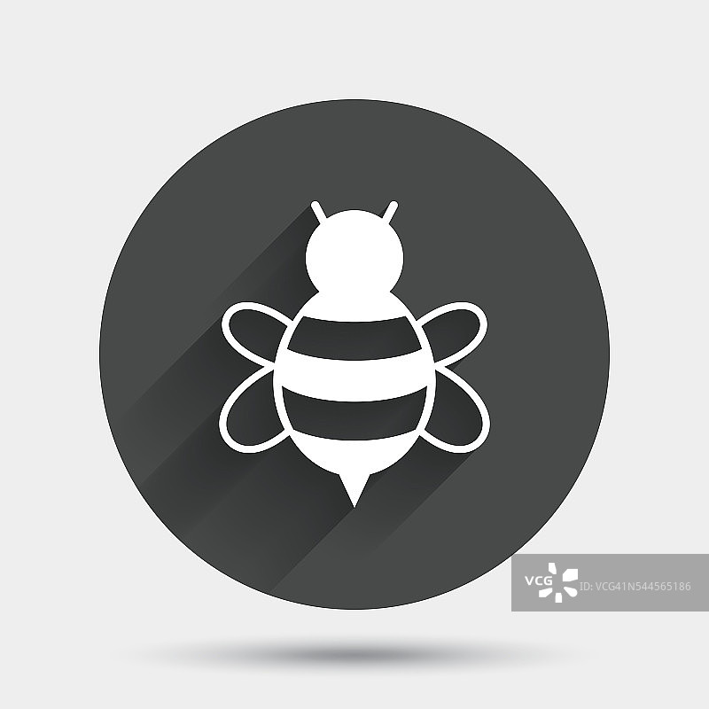 蜜蜂标志图标。蜜蜂或apis的象征。图片素材