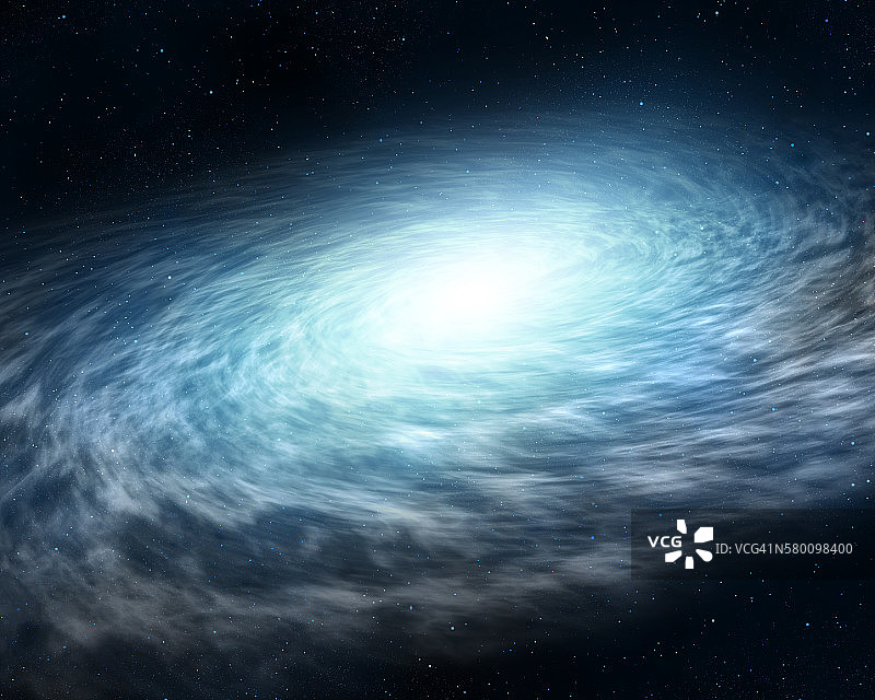 外太空明亮的螺旋星系图片素材