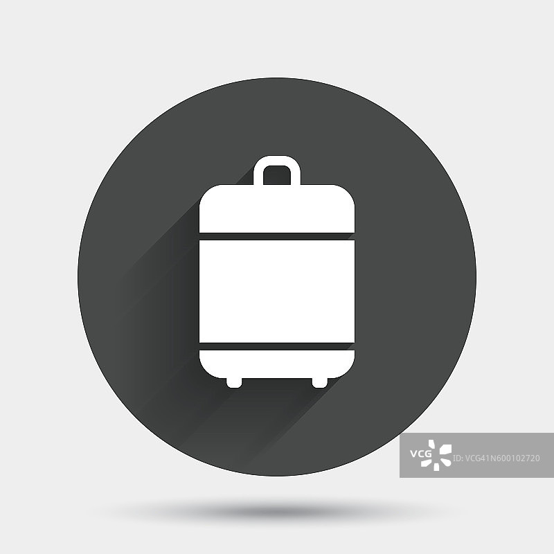 旅行袋的图标。行李的象征。图片素材
