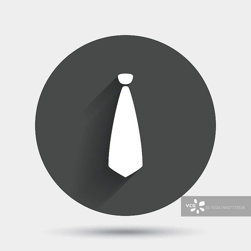 领带标志图标。业务衣服的象征。图片素材