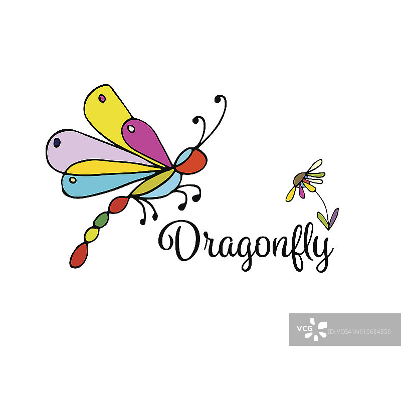 艺术蜻蜓，为你的设计草图图片素材