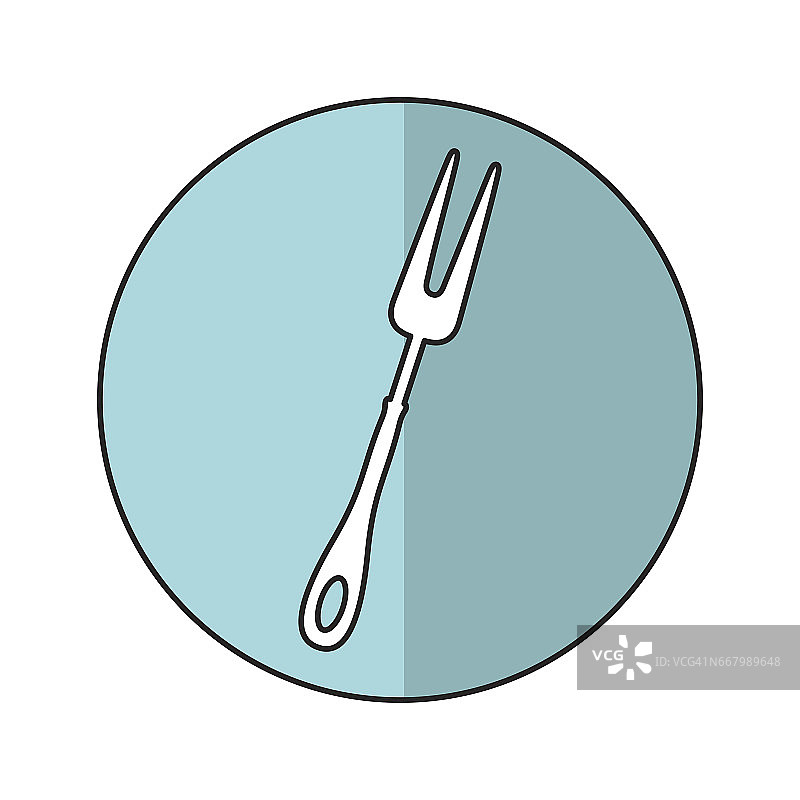 叉子厨房餐具孤立图标图片素材
